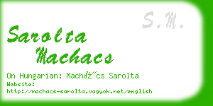 sarolta machacs business card